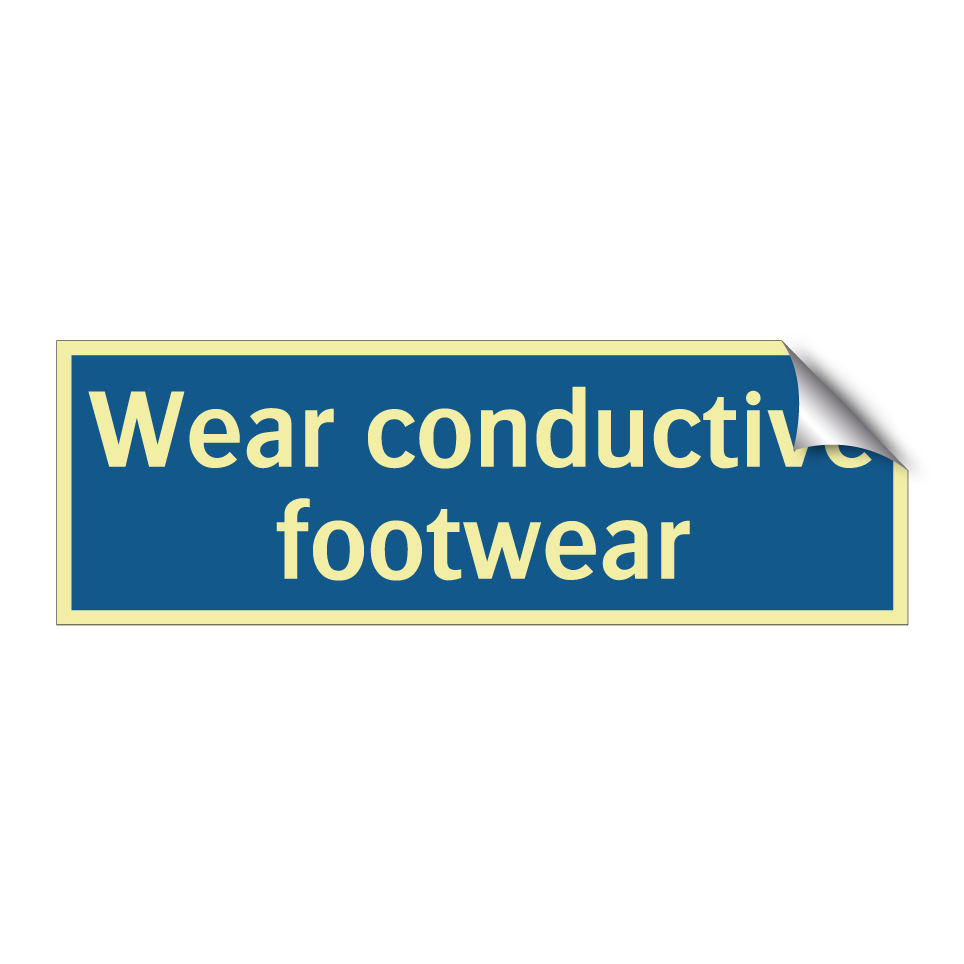 Wear conductive footwear