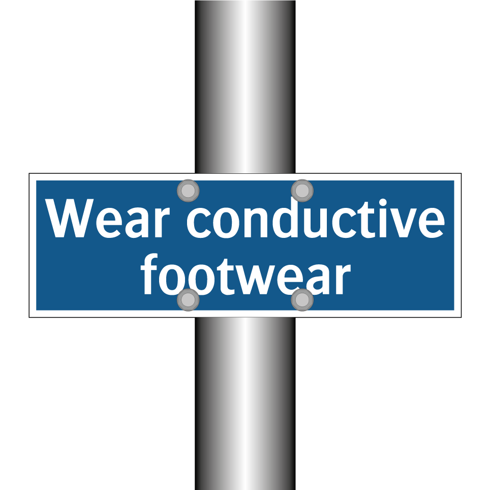 Wear conductive footwear