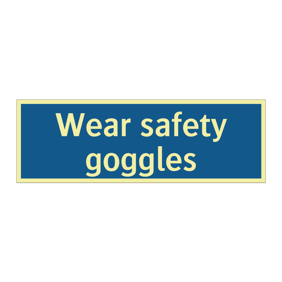 Wear safety goggles