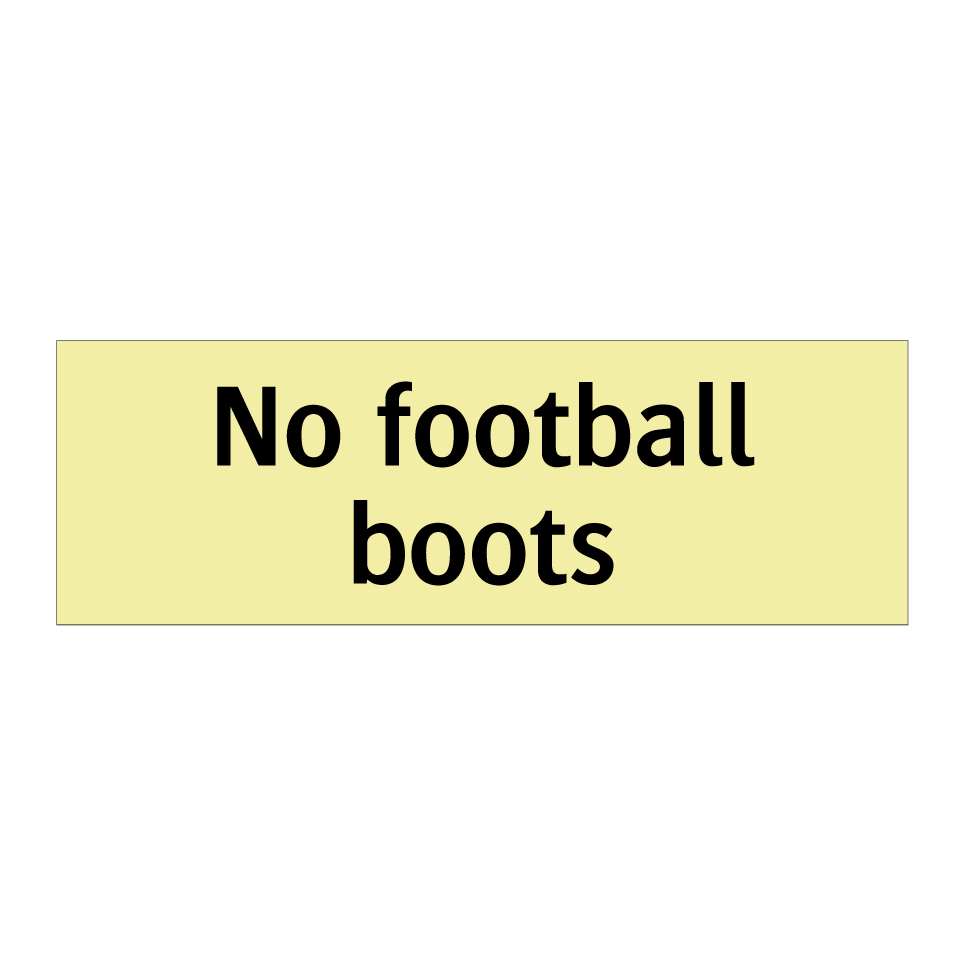 No football boots