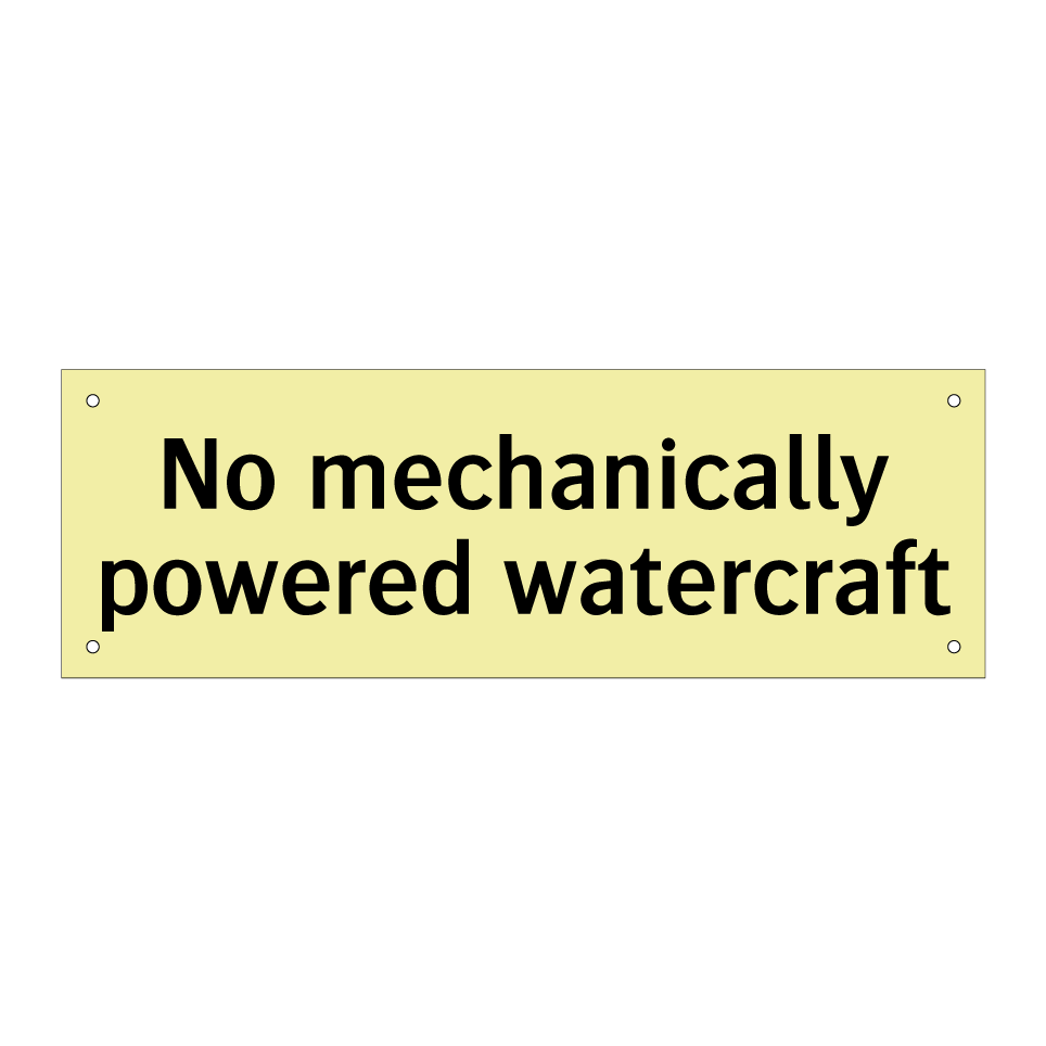 No mechanically powered watercraft