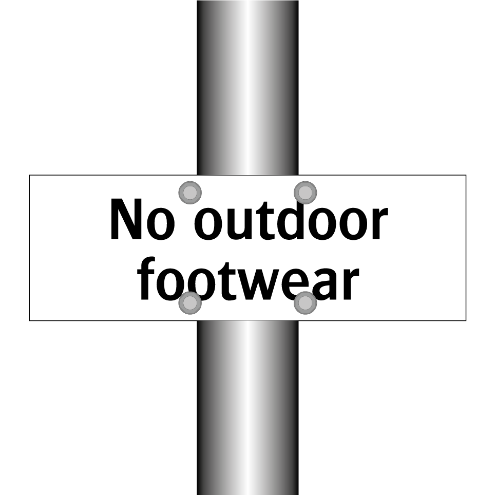 No outdoor footwear