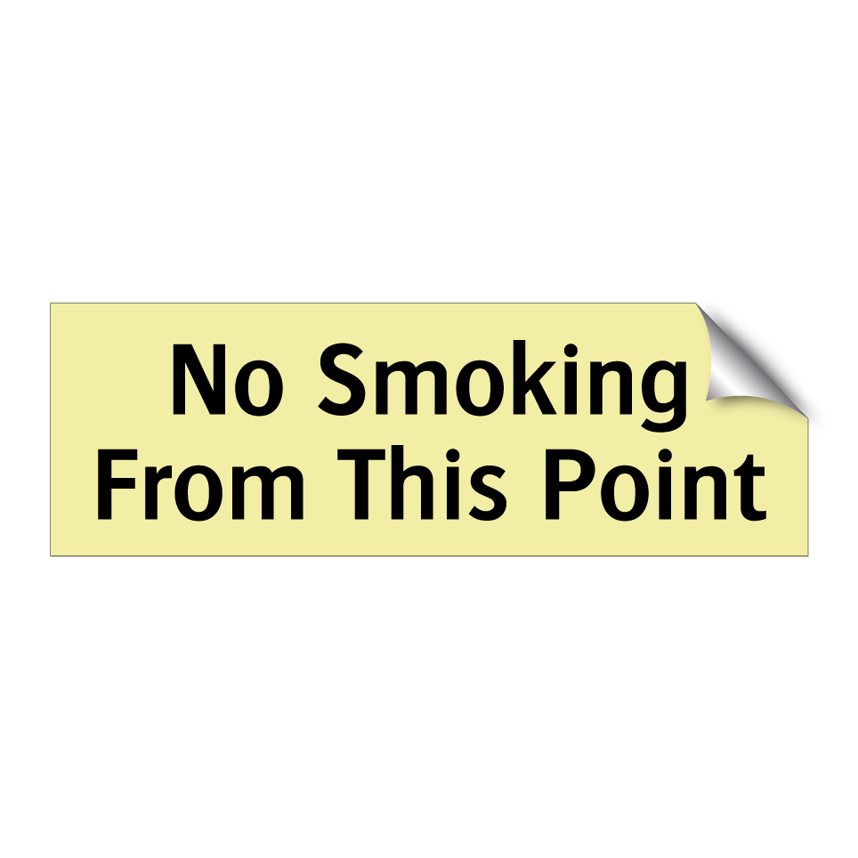 No Smoking From This Point