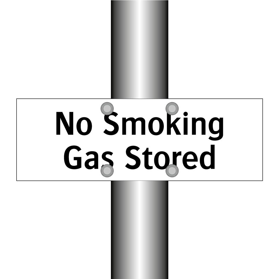 No Smoking Gas Stored