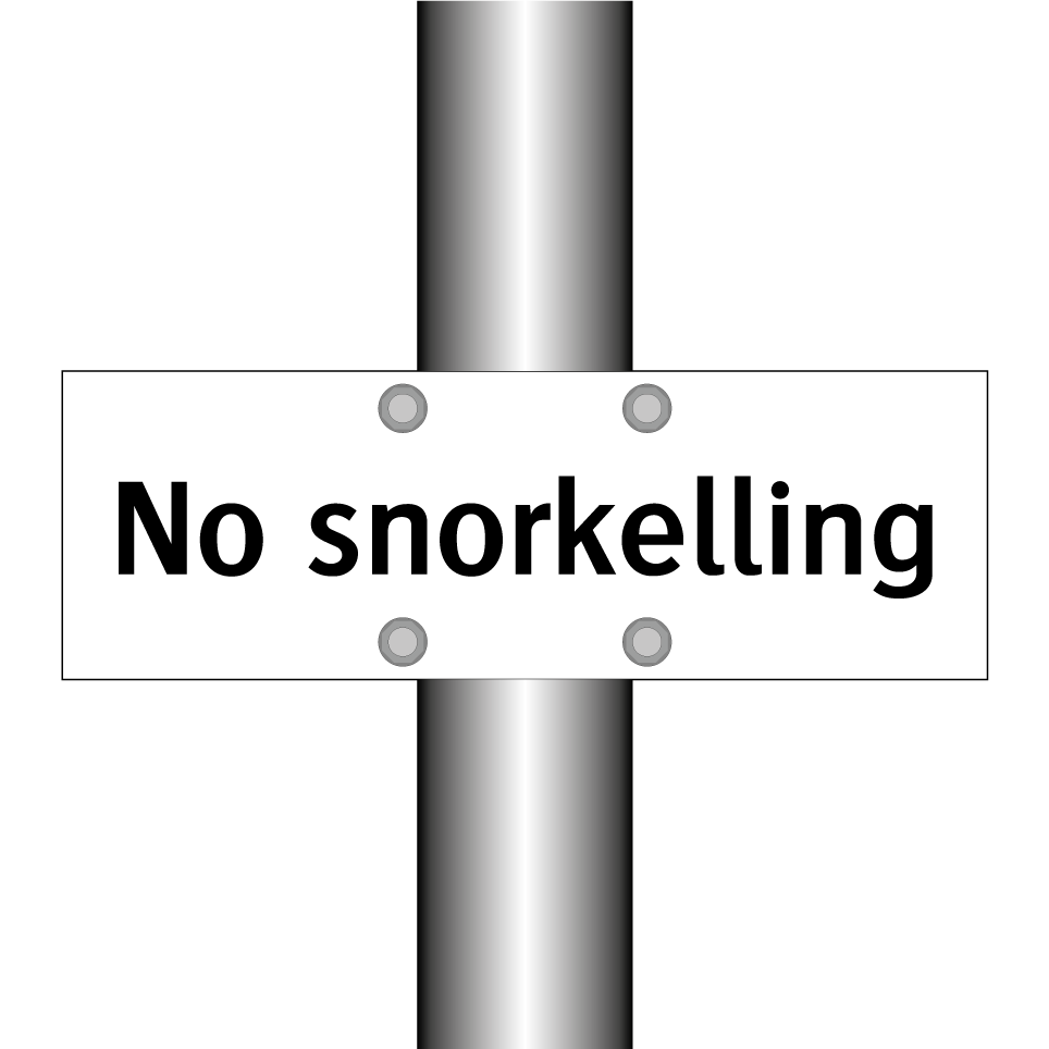 No snorkelling