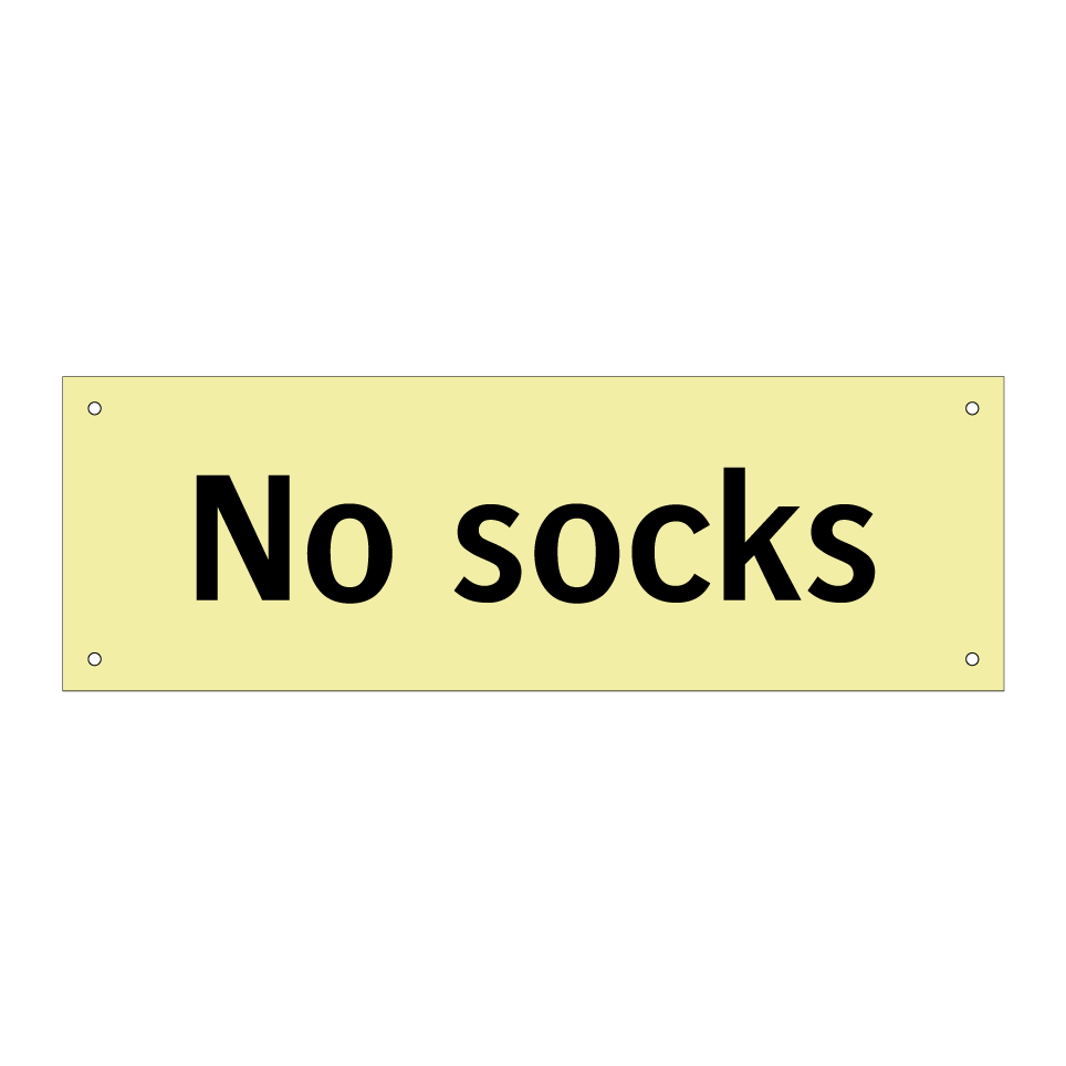 No socks