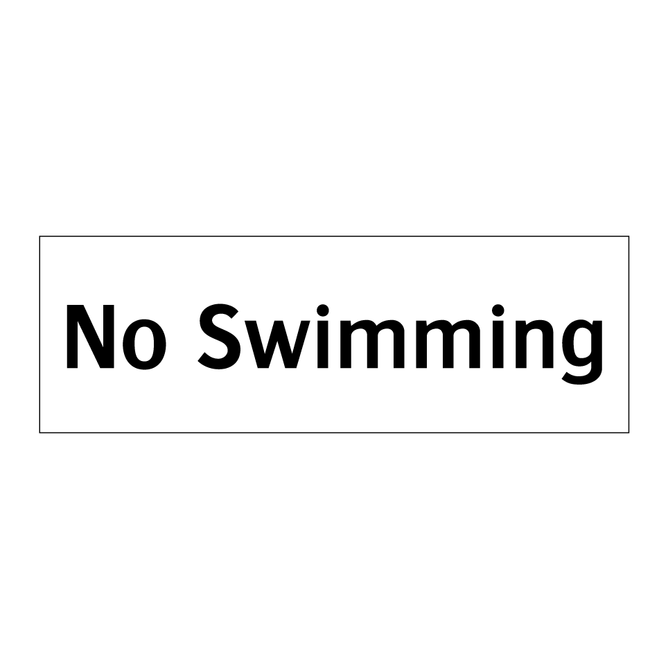 No Swimming