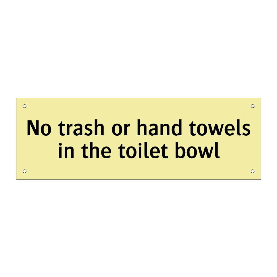 No trash or hand towels in the toilet bowl
