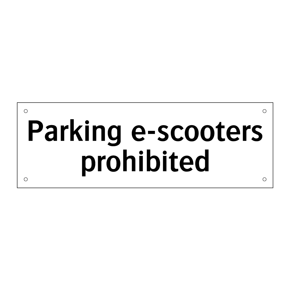 Parking e-scooters prohibited