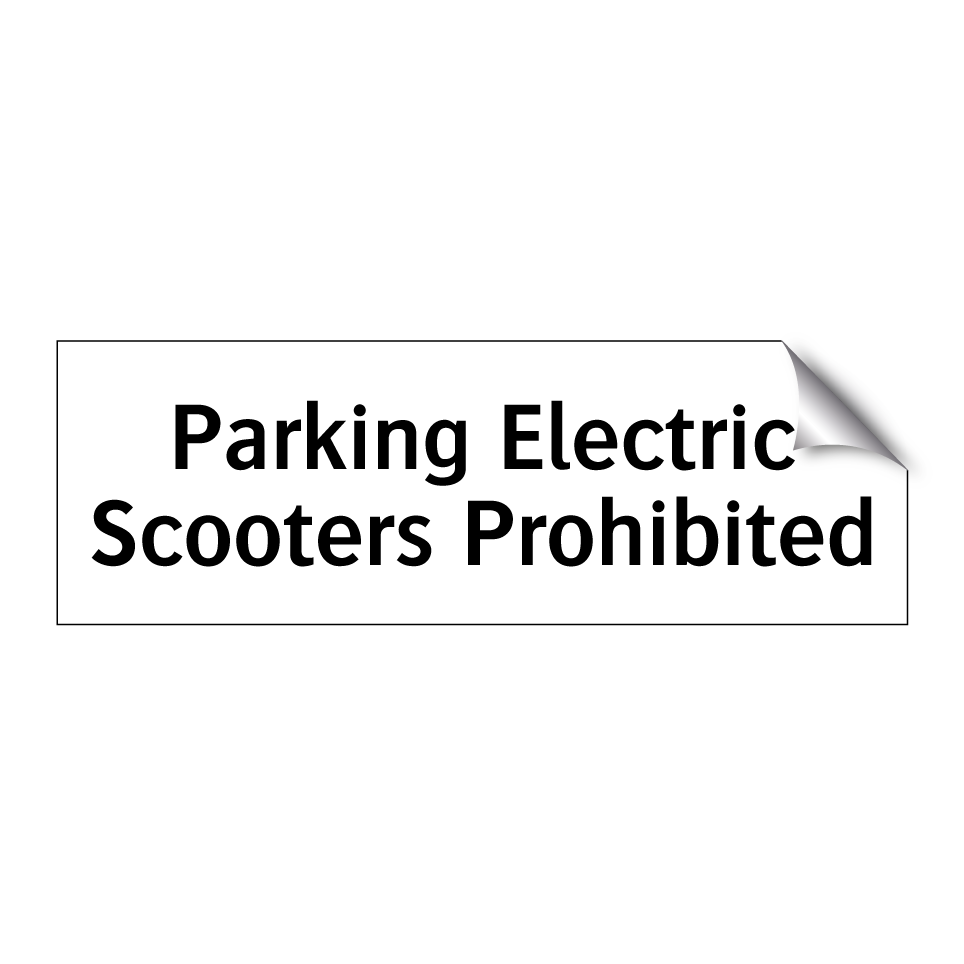 Parking Electric Scooters Prohibited