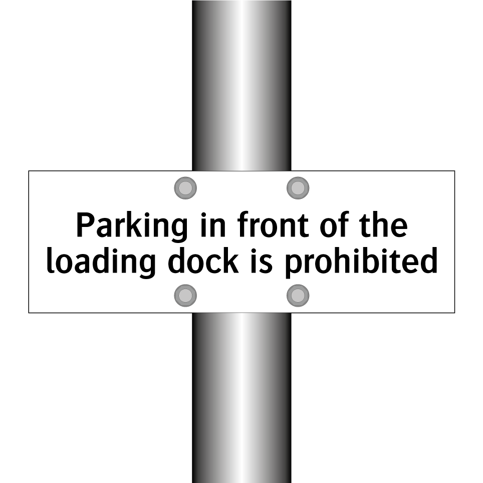 Parking in front of the loading dock is prohibited