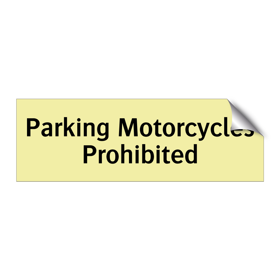 Parking Motorcycles Prohibited