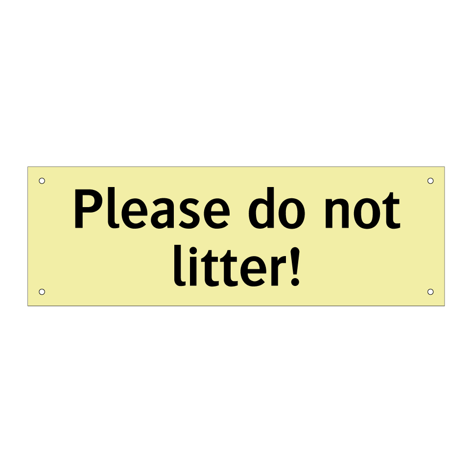 Please do not litter!