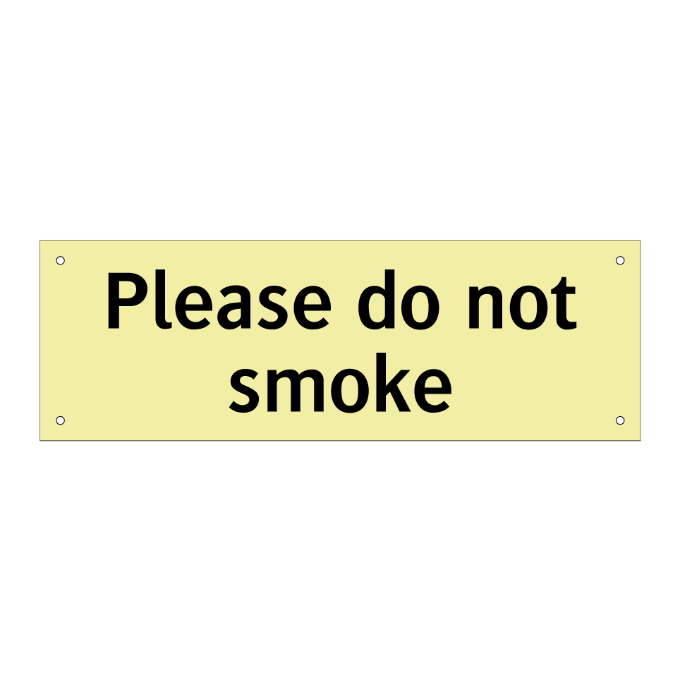 Please do not smoke