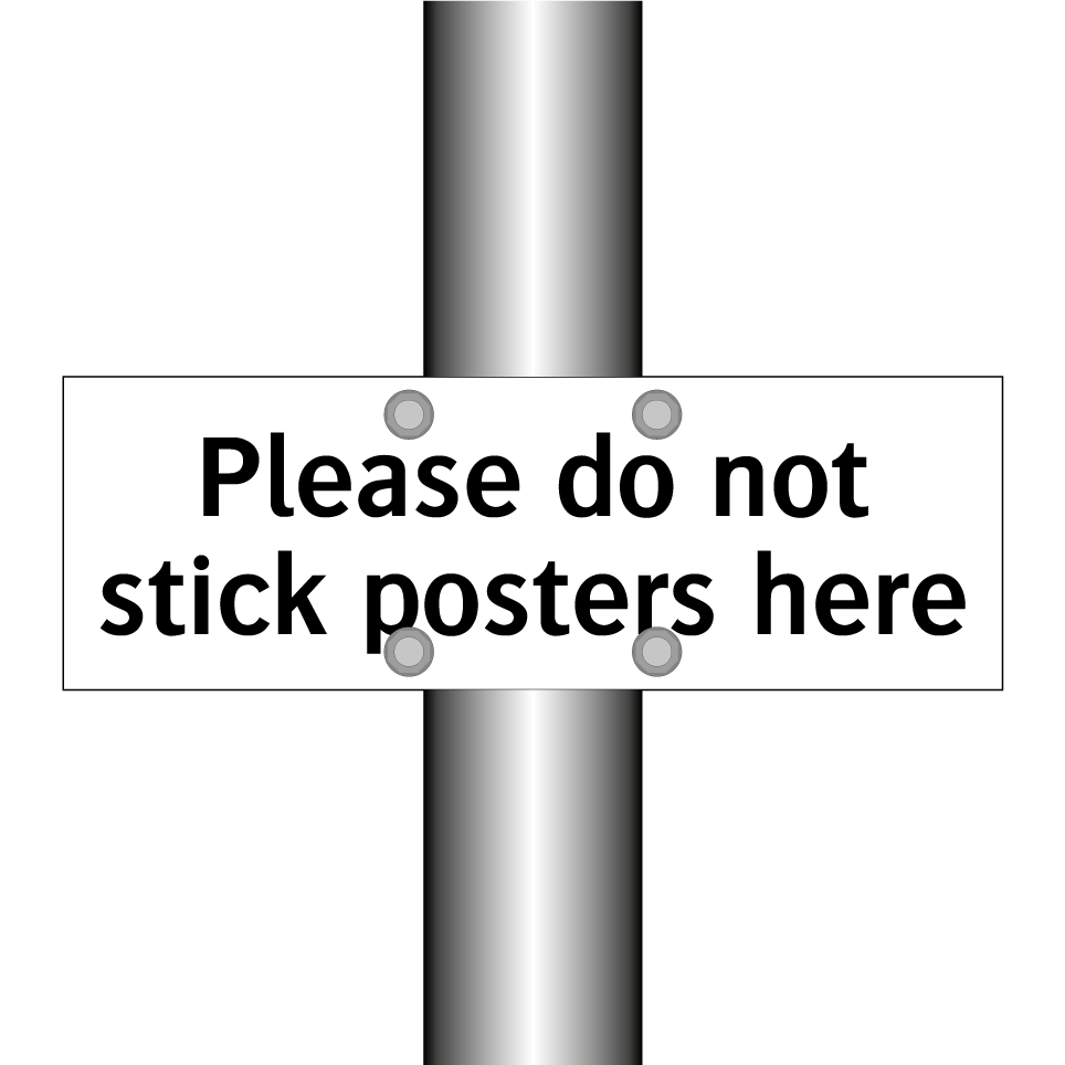 Please do not stick posters here