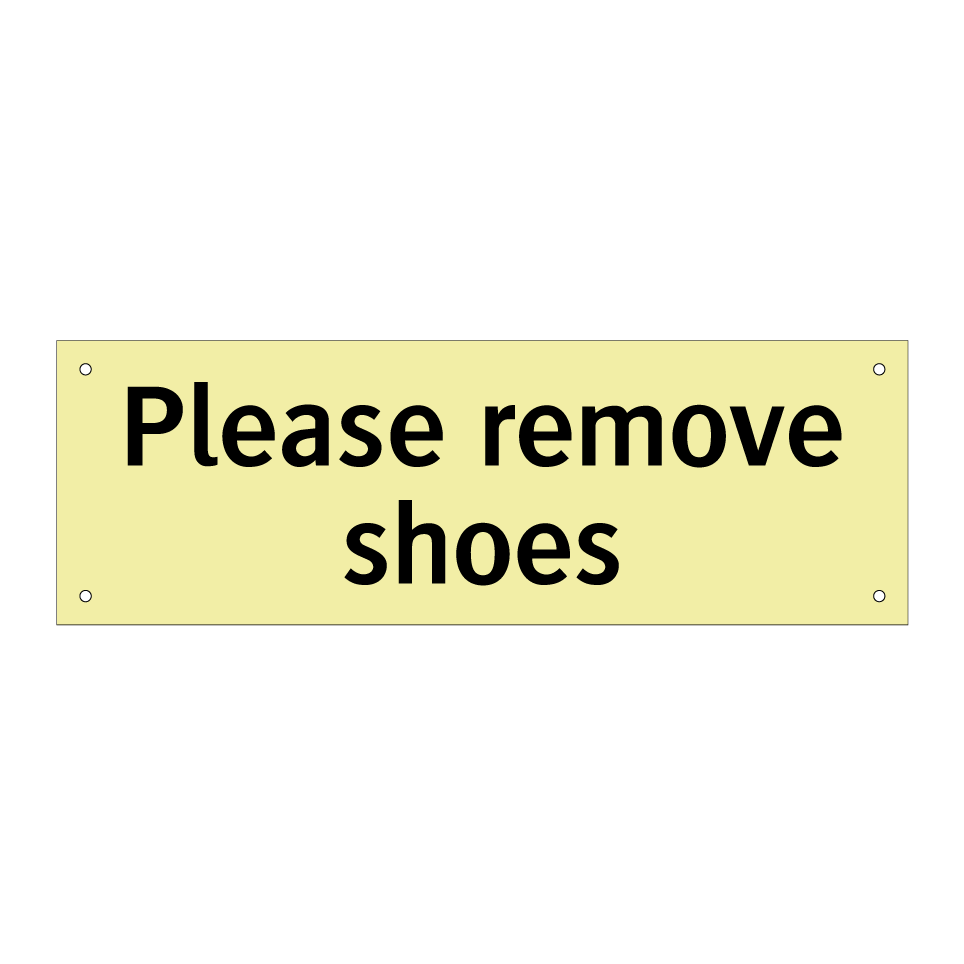 Please remove shoes
