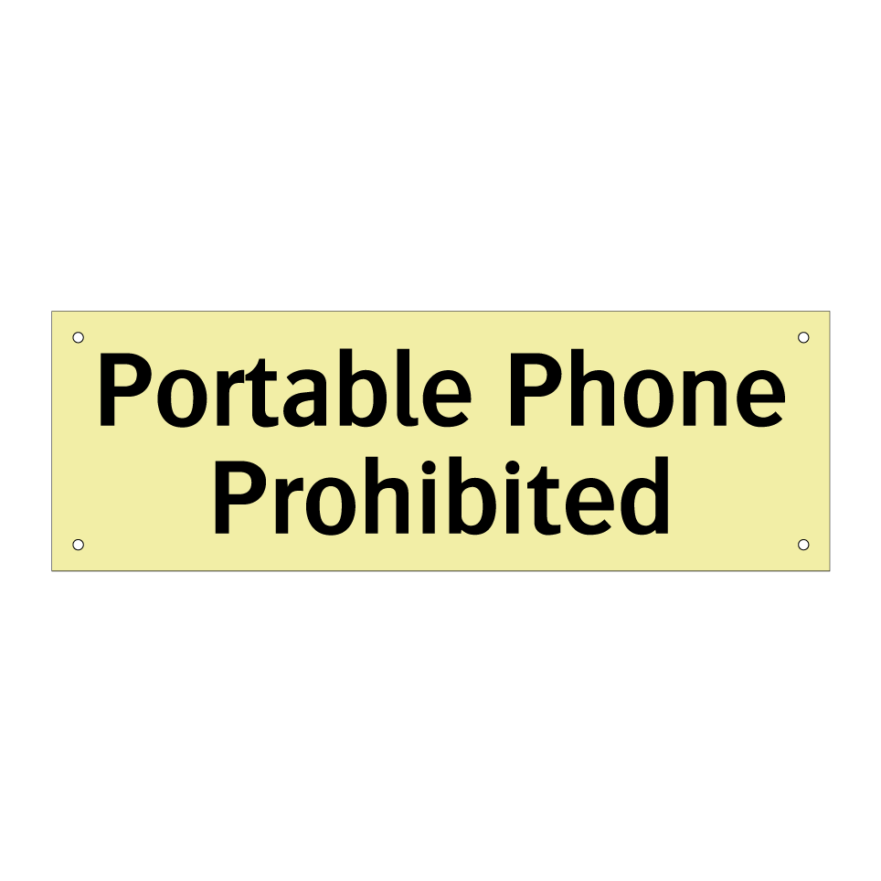 Portable Phone Prohibited