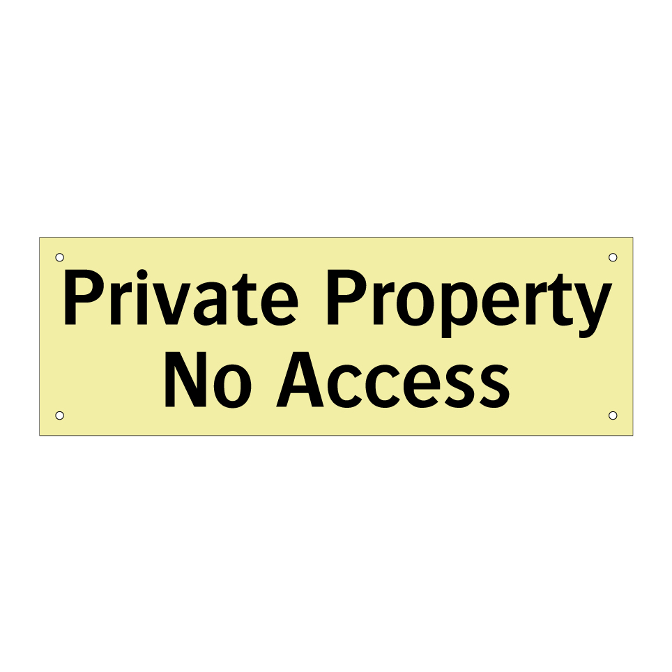 Private Property No Access