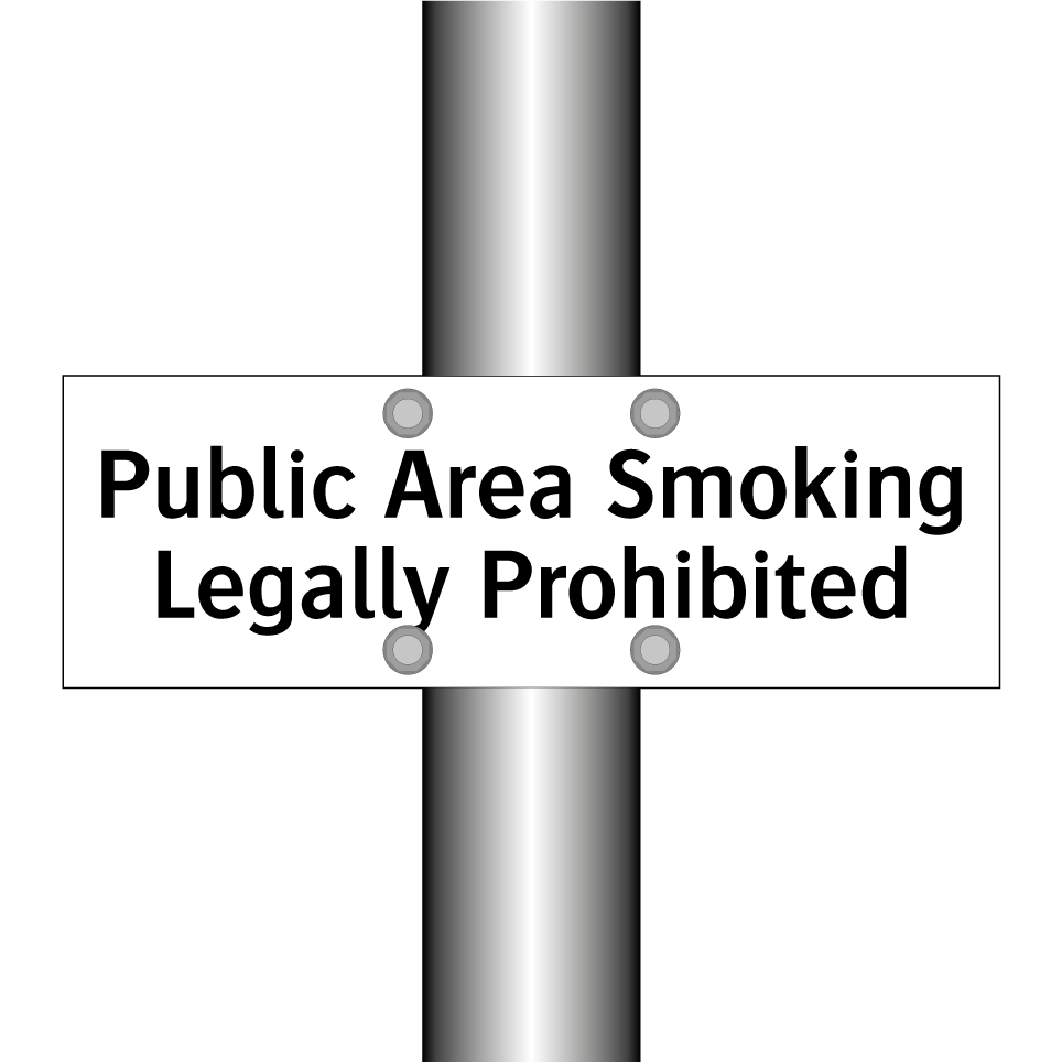 Public Area Smoking Legally Prohibited