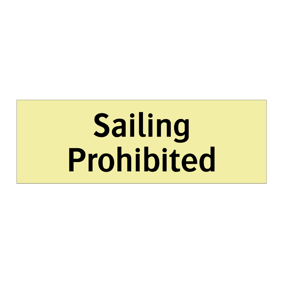 Sailing Prohibited
