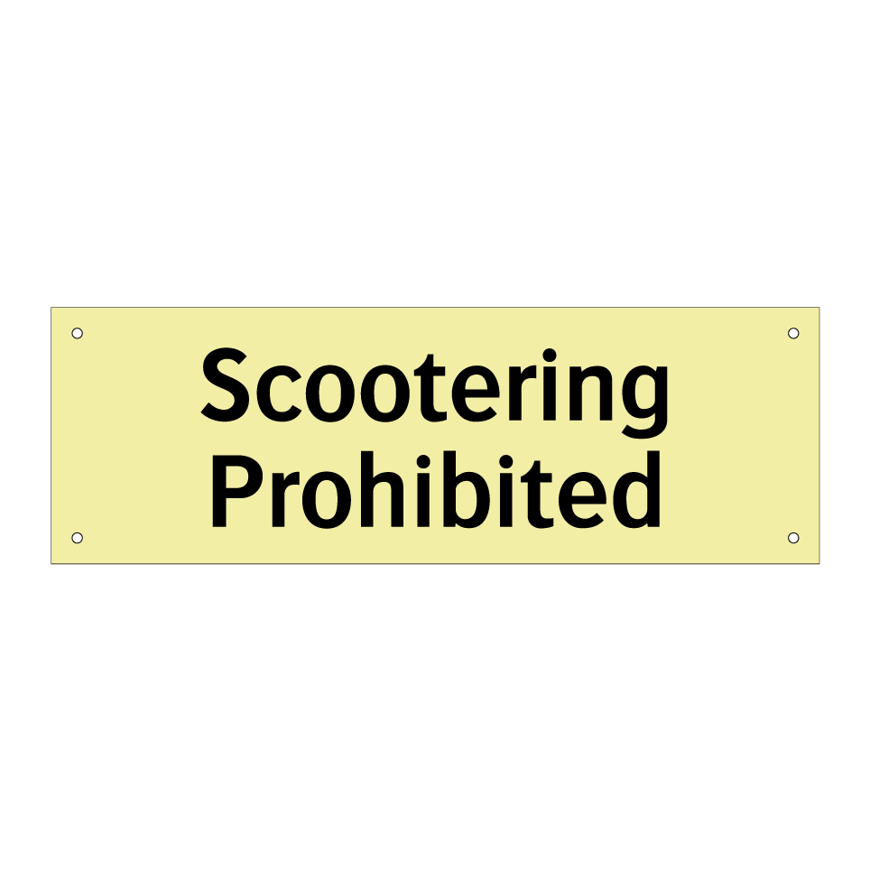 Scootering Prohibited