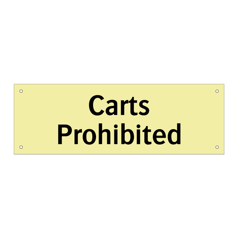 Carts Prohibited