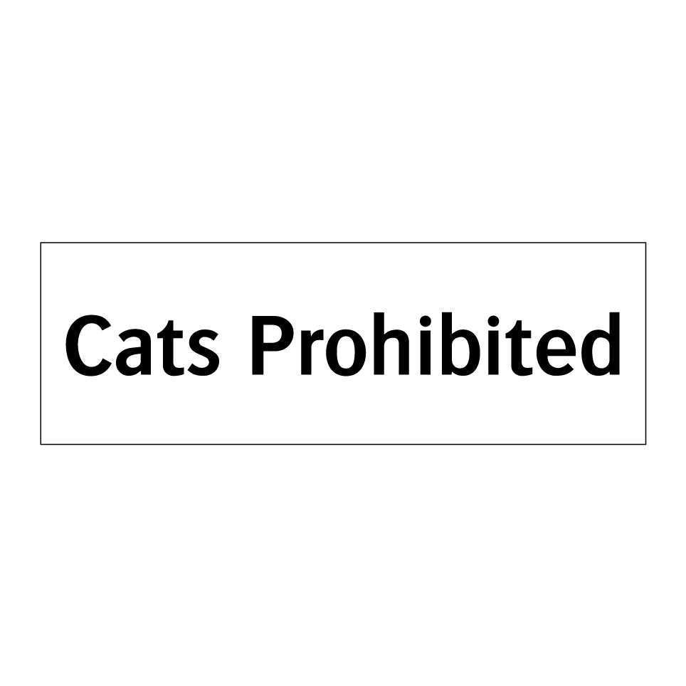 Cats Prohibited