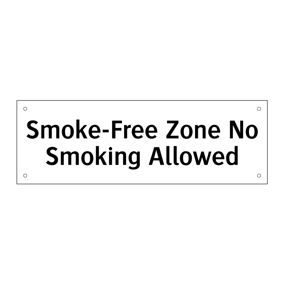 Smoke-Free Zone No Smoking Allowed
