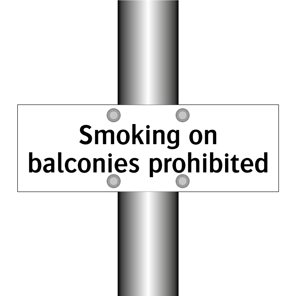 Smoking on balconies prohibited