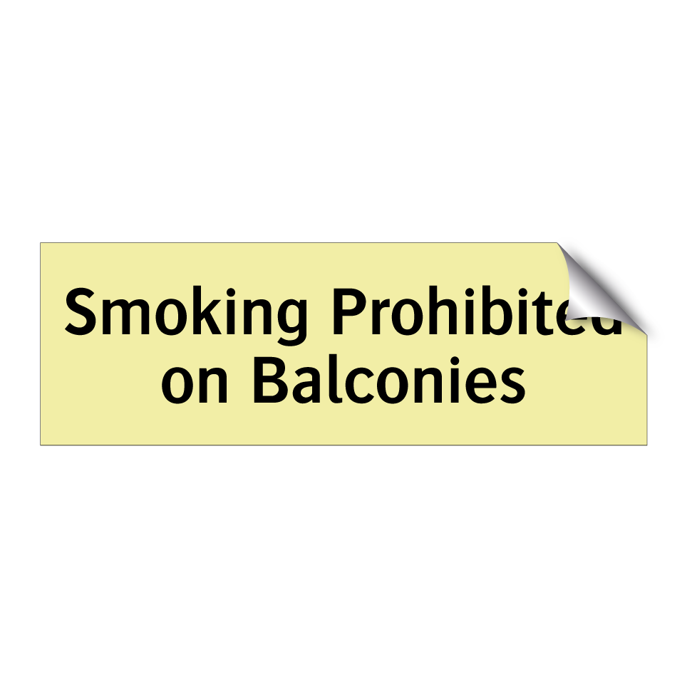 Smoking Prohibited on Balconies