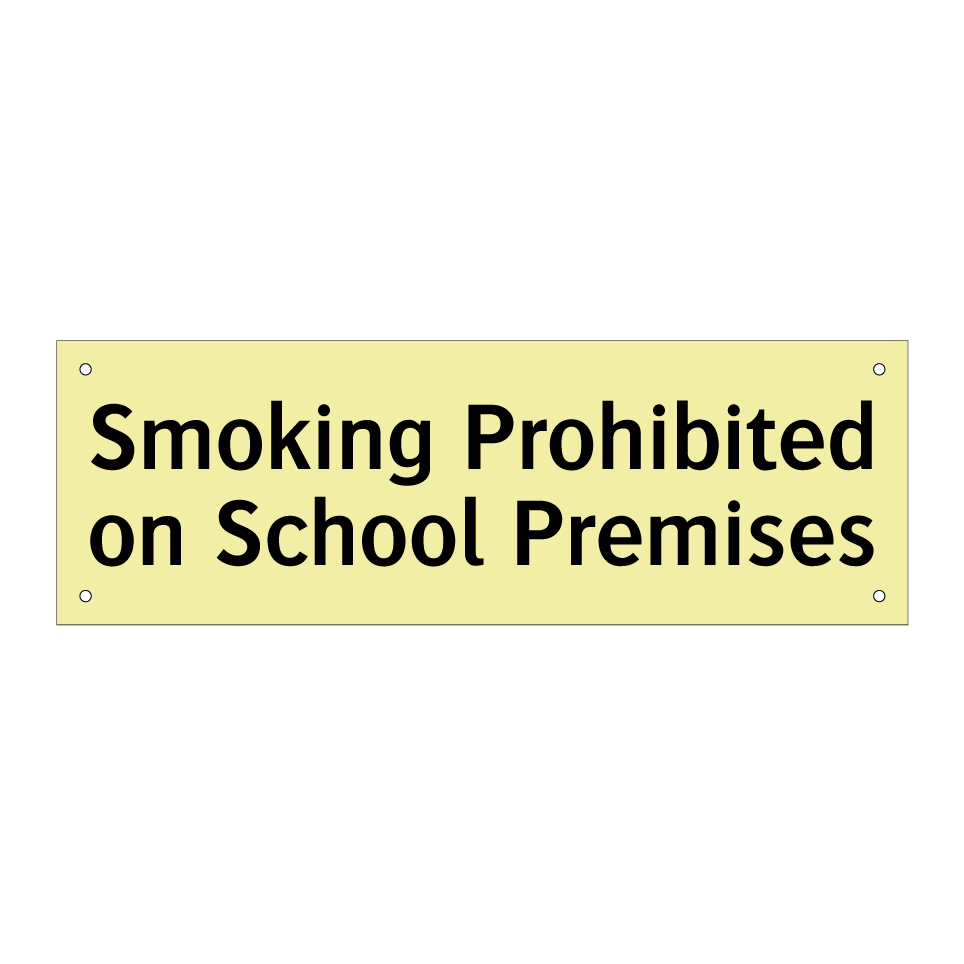Smoking Prohibited on School Premises