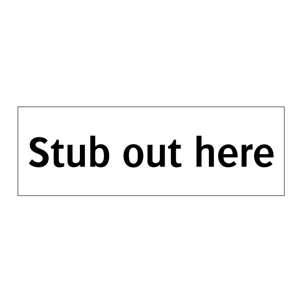 Stub out here