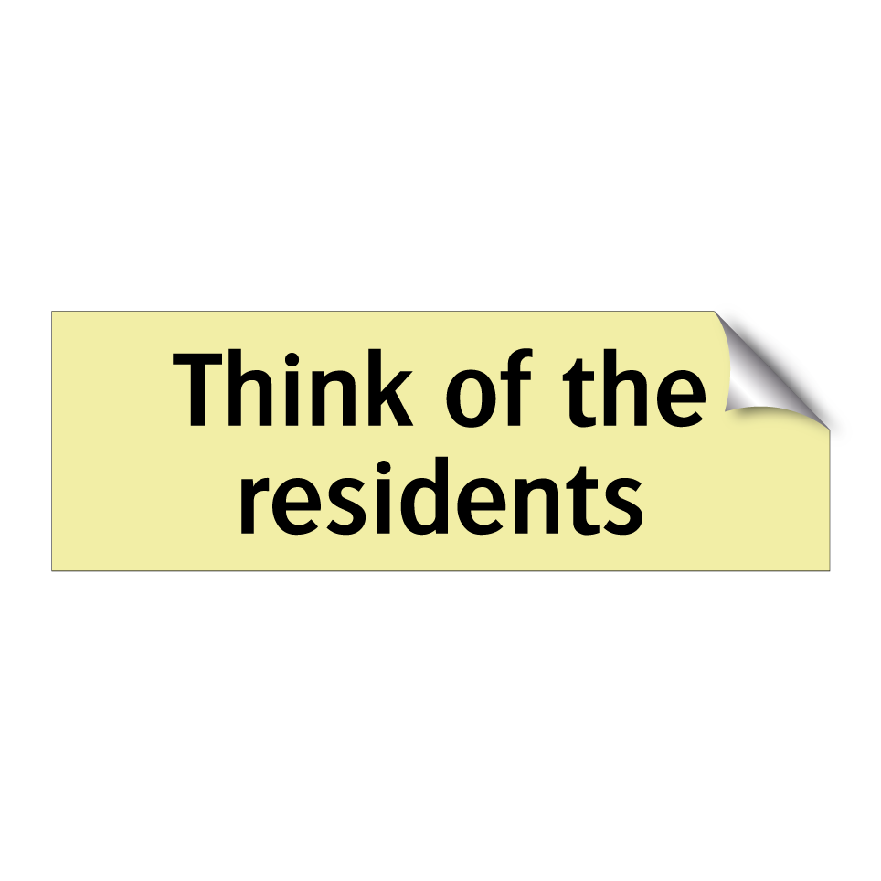Think of the residents