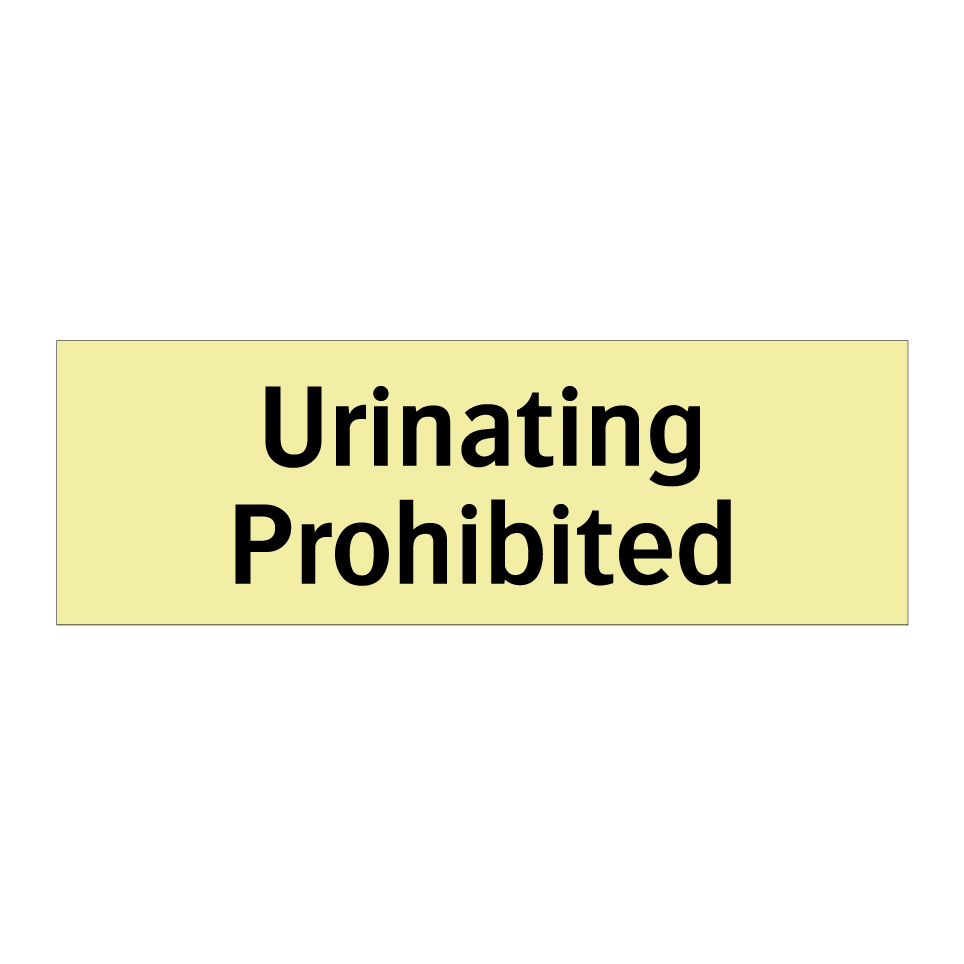 Urinating Prohibited