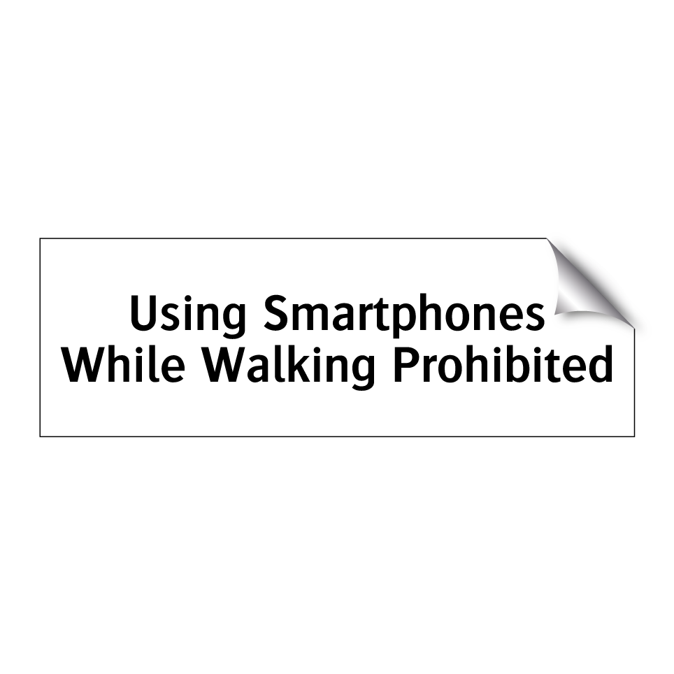Using Smartphones While Walking Prohibited