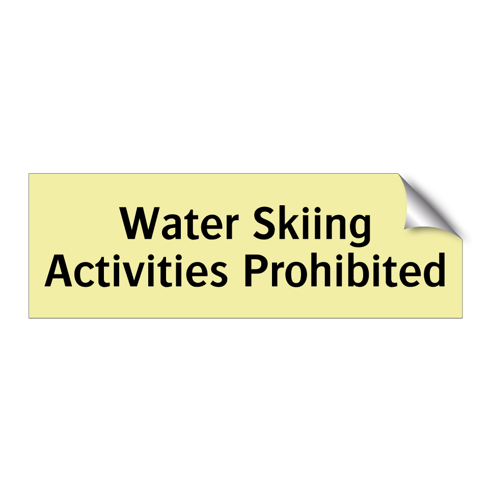Water Skiing Activities Prohibited