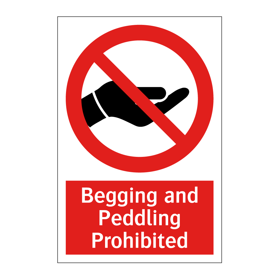 Begging and Peddling Prohibited