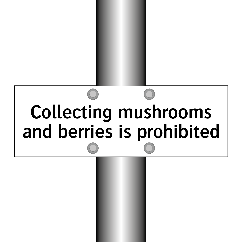 Collecting mushrooms and berries is prohibited