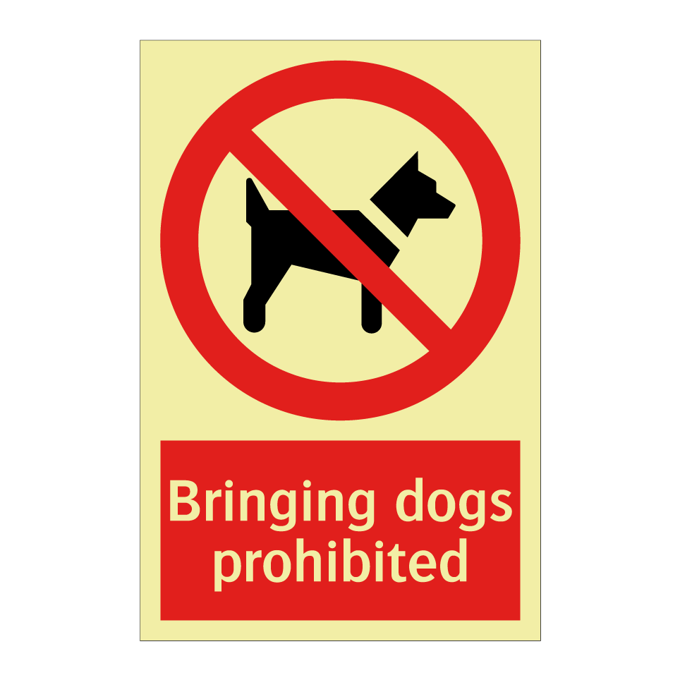Bringing dogs prohibited