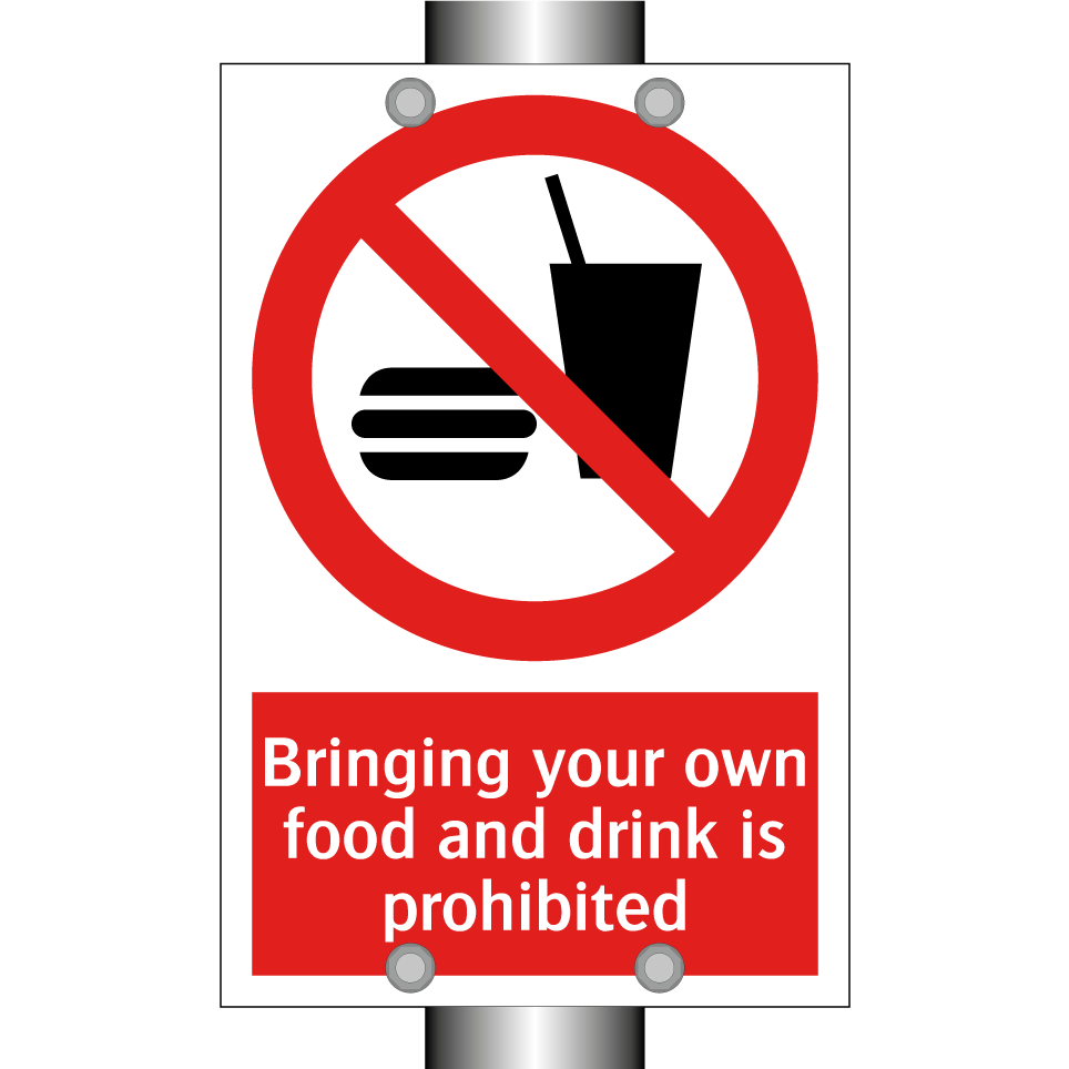 Bringing your own food and drink is prohibited