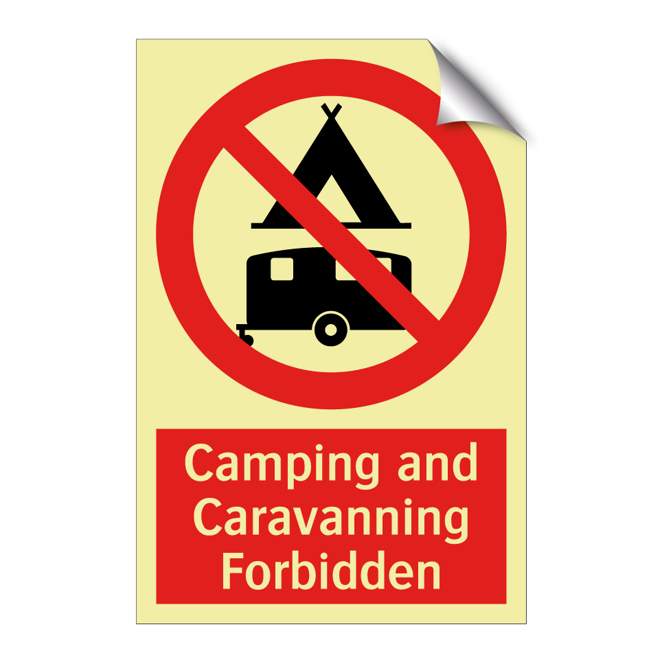 Camping and Caravanning Forbidden