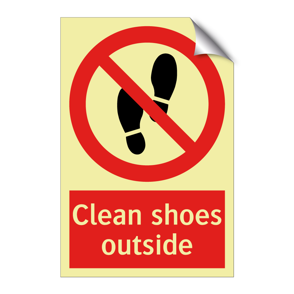 Clean shoes outside