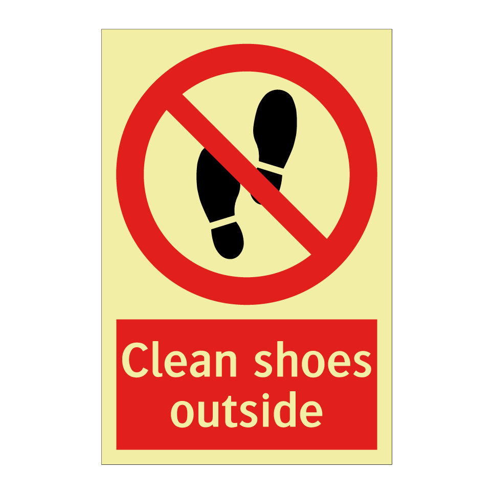 Clean shoes outside