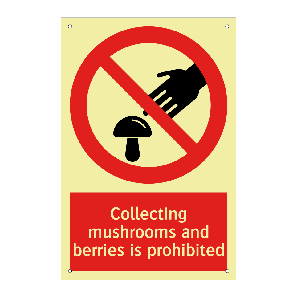 Collecting mushrooms and berries is prohibited