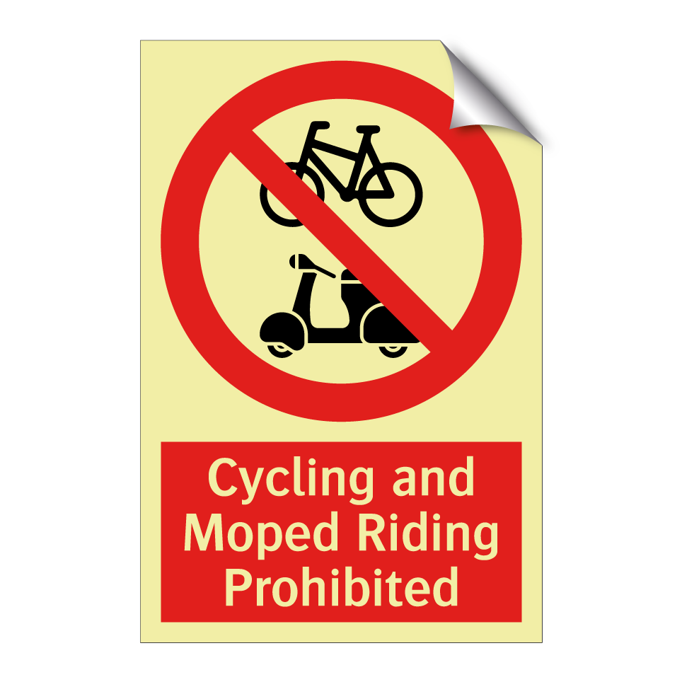 Cycling and Moped Riding Prohibited