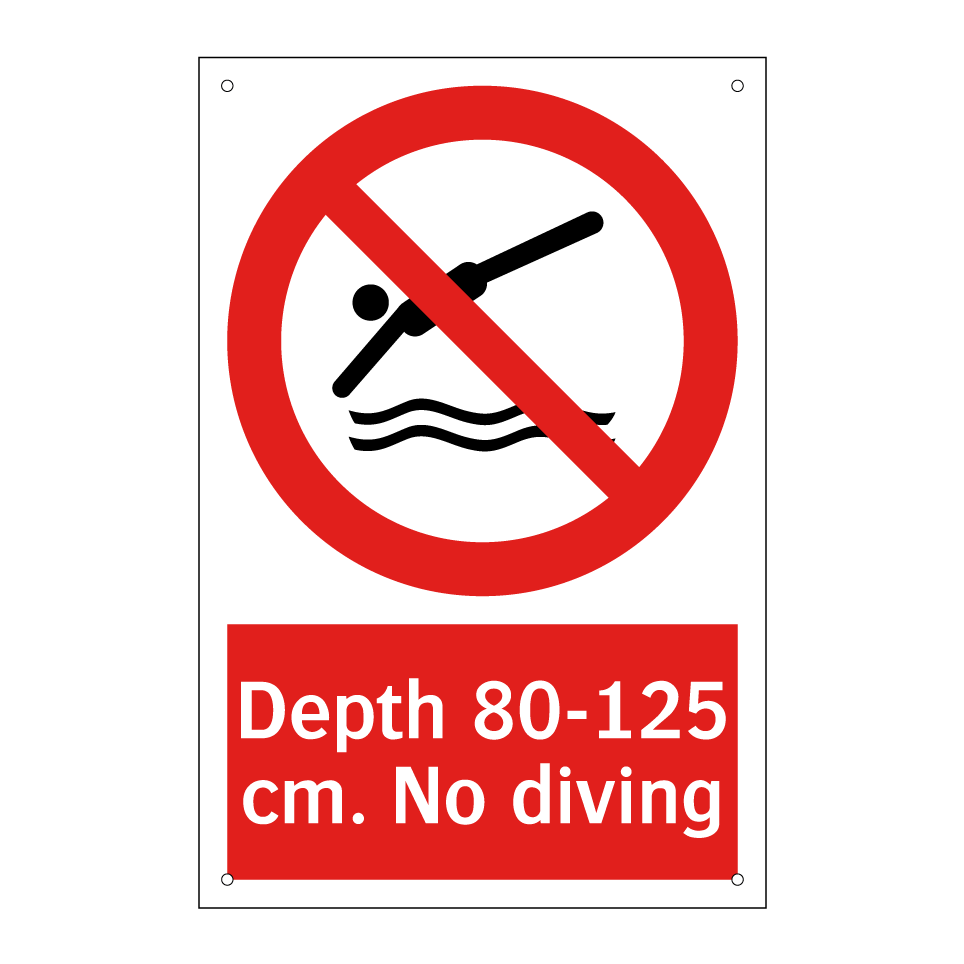 Depth 80-125 cm. No diving