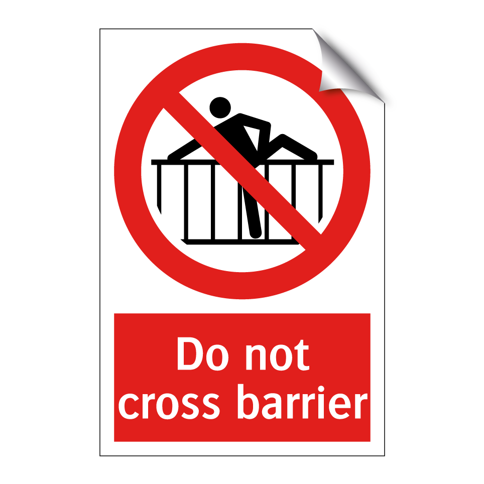 Do not cross barrier