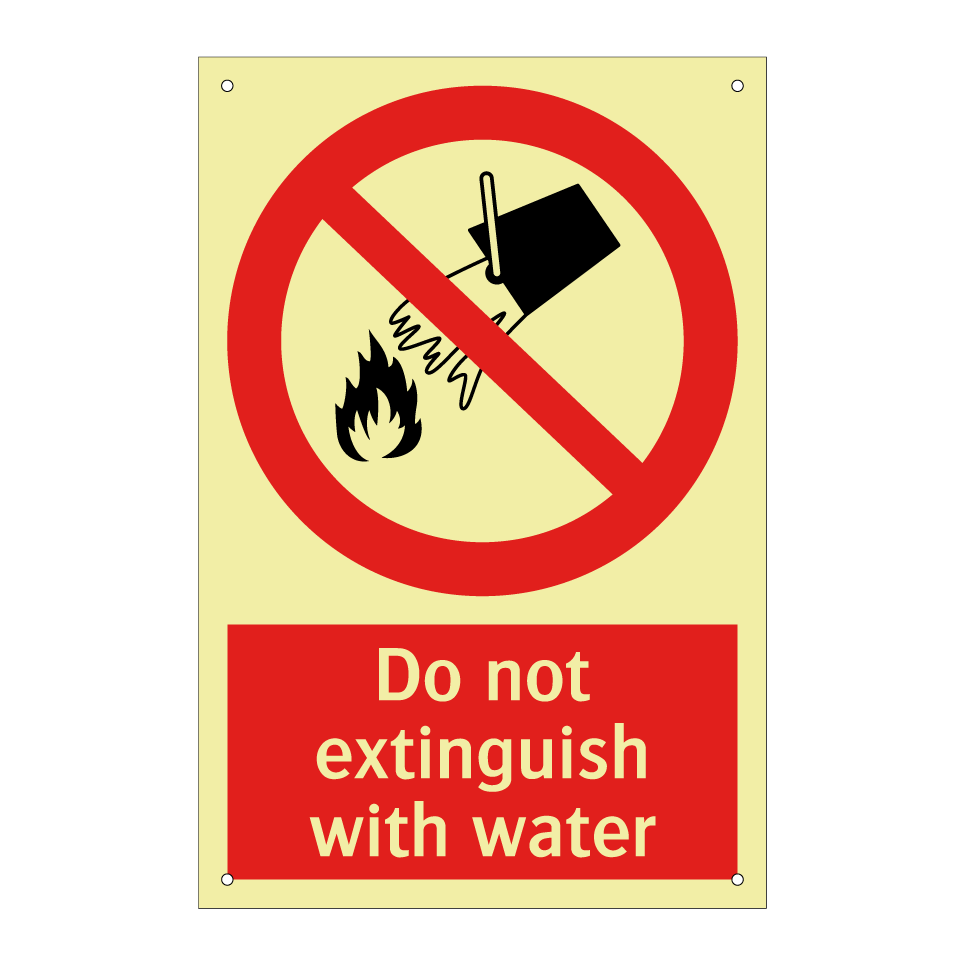 Do not extinguish with water