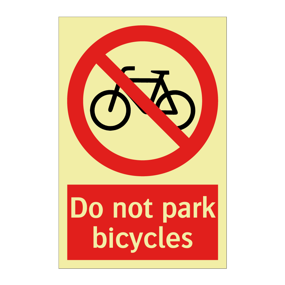 Do not park bicycles
