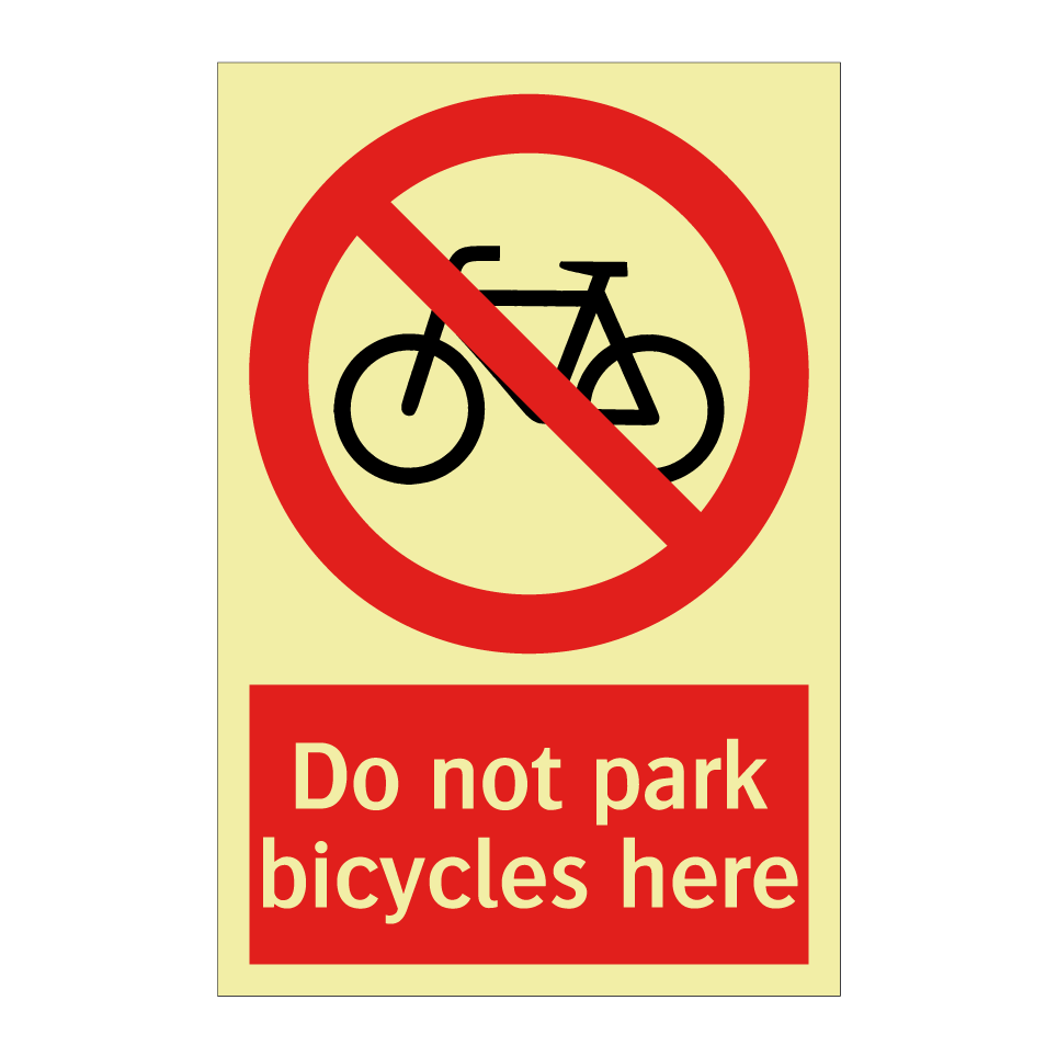 Do not park bicycles here